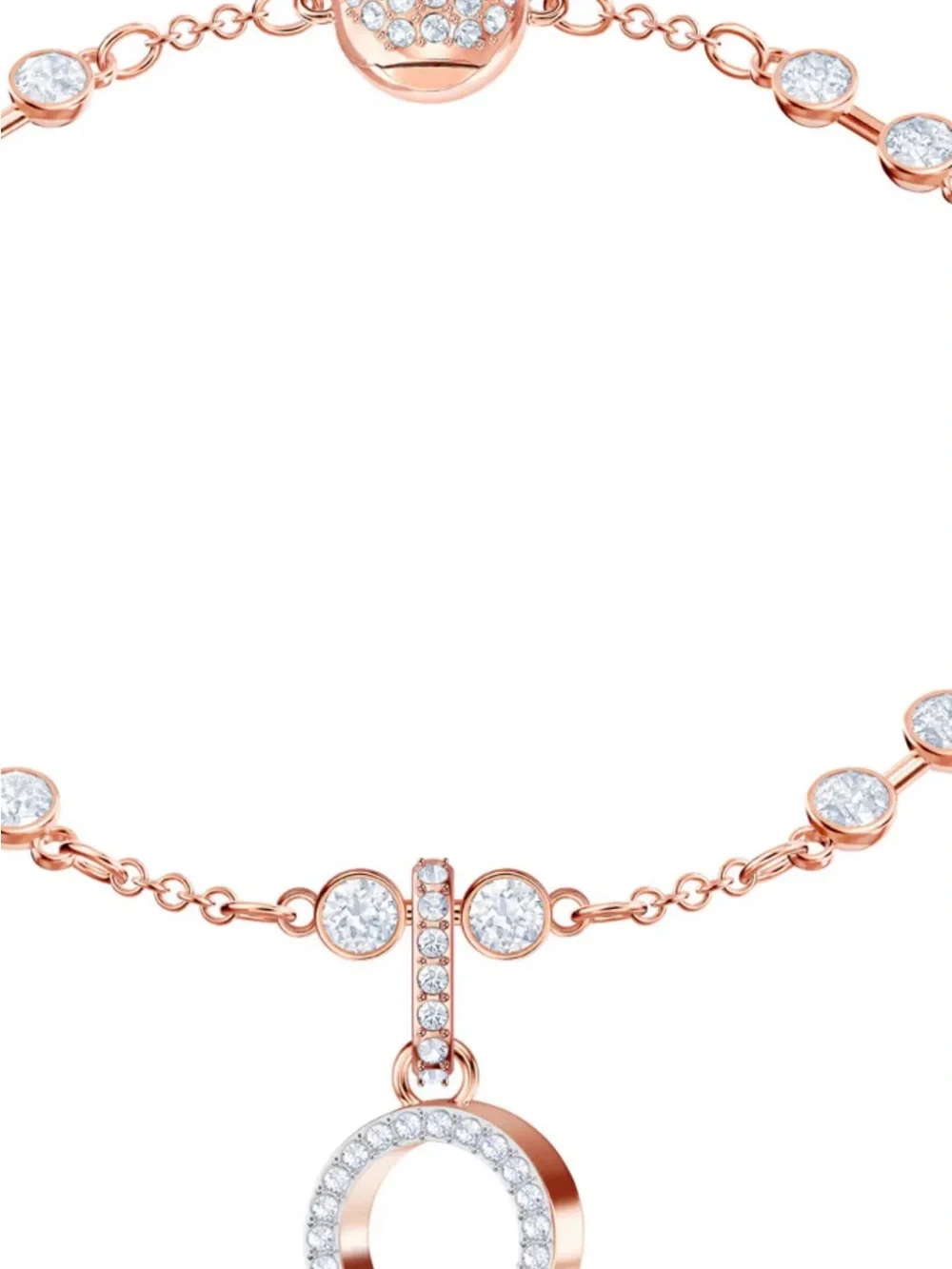 Swarovski Rose Gold Crystal Letter Q Charm Pendant 5437628